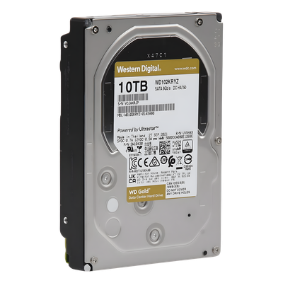 WD102KRYZ - Disco Duro Gold de 10 TB / 7200 RPM / Optimizado para NAS, RAID, Data Center y NVRs de Gran Capacidad / Uso 24-7 / Proteccion Antivibración / 5 Años de Garantia / HelioSeal