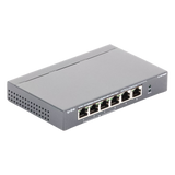 TLSF1006P - Switch PoE no administrable / 6 puertos 10/100 Mbps / 4 puertos PoE 802.3af/at / Presupuesto 67 W / Extensor hasta 250 m (820 ft) / Prioridad video