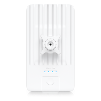 WAVE-AP-MICRO - Punto de Acceso PtMP / 60 GHz + 5 GHz Wi-Fi 6 / 5 Gbps / 31 Clientes / Cobertura Sectorial 90° / Alcance hasta 6 km (3.7 mi) / IP66