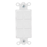 CA6PFWH - Lutron Electronics Marco de Conectividad / 6 Puertos Snap-In / Sin Herramientas CA6PFWH