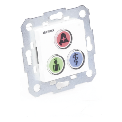 NX0394 - Ibernex Módulo de Botones para Sistema de Llamadas / 3 Teclas Iluminadas / Retroalimentación