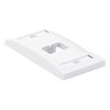 CFPE2WHY - Placa de Pared Vertical / 2 Puertos Mini-Com / Etiqueta y Cubierta Integradas / 2.75 x 4.5 in / ABS / Blanco