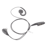 TX-300M-H02 - Micrófono de Solapa con Audífono / Cable Kevlar Reforzado / PTT Integrado / Clip Giratorio 360° / Gancho PTE Médico