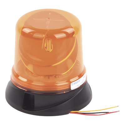 X-7660A - Baliza LED Híbrida Rotativa / Montaje Permanente / Óptica TIR / SAE Clase I / 12-24 VCC / Domo Policarbonato Ámbar