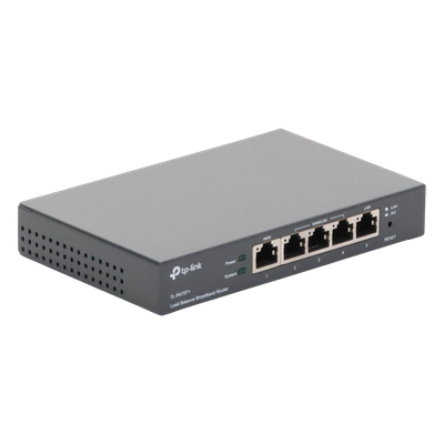 TL-R470T - Router Balanceador de Carga / 4 Puertos WAN / 10,000 Sesiones Concurrentes / 10/100 Mbps / PPPoE / Control de Ancho de Banda por IP