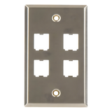 CFP4SY - Panduit Placa de Pared Vertical / Acero Inoxidable Grado 304 / 4 Puertos Mini-Com CFP4SY