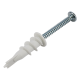 TPD-38-KIT - Kit de Fijación Autoperforable / 10 Unidades / Carga 5 kg / Tornillo 10 mm x 38 mm / Tablaroca y Mampostería / Nylon Reforzado / -40°C a +80°C