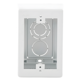 JBX3510WH-A - Caja de Pared Superficial, Uso Universal con Placas de Pared, con Cinta Adhesiva, Color Blanco