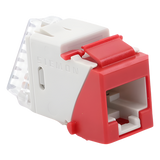 U6-K03NS - Jack Keystone / Cat6 UTP / T568A-B / Punch Down 110 / UL94 V-0 / Rojo