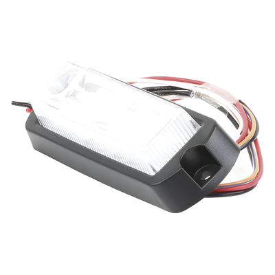 X13RW - Luz Auxiliar Ultra Brillante / 8 LED Gen III Rojo/Claro / 10-30VCC / 12cm x 4.64cm x 2.4cm / 25 Patrones / Wig-Wag