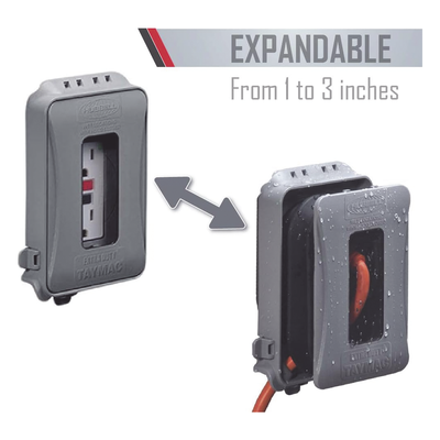 HUB-ML500G - Hubbell Cubierta impermeable / 1 entrada / Montaje horizontal-vertical HUB-ML500G