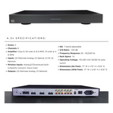 A3X - Vssl Amplificador multi-zona / 3 zonas / 6x50W A3X