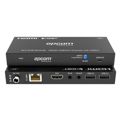 EPC-EHB150U2 - Epcom EPC-EHB150U2 extensor audio/video Transmisor y receptor de señales AV Negro