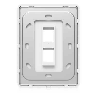 UACC-WP-KEYSTONE-V-2P - Placa Keystone Universal / 2 Puertos / Superficie Pintable / Montaje Vertical / 4 Piezas