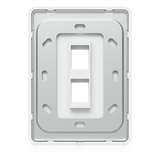 UACC-WP-KEYSTONE-V-2P - Placa Keystone Universal / 2 Puertos / Superficie Pintable / Montaje Vertical / 4 Piezas