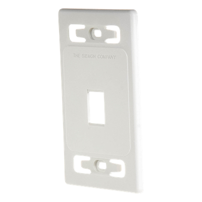 MX-FP-S-01-02B - Siemon Placa de Pared Modular / 1 Salida / Color Blanco MX-FP-S-01-02B