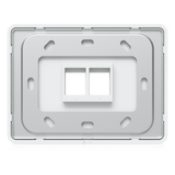UACC-WP-KEYSTONE-H-2P - Placa de Pared Keystone / 2 Puertos / Horizontal / Superficie Pintable / 4.4 x 3.2 x 0.12 in / Paquete 4 Piezas