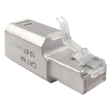 ZP1-6AS-00S - Conector RJ45 Cat6A Blindado / Terminación en Campo / 10 Gbps / Sin Clip Protector / UL 2043 Plenum
