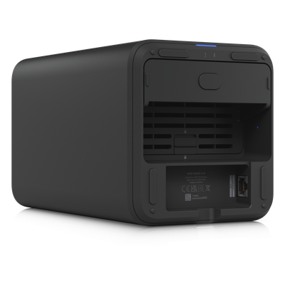 UNAS-2-B - Servidor NAS Compacto / 2 Bahías 3.5" SATA / Puerto 2.5 GbE / PoE++ 60 W / Pantalla LCD 1.47" / USB-C 5 Gbps