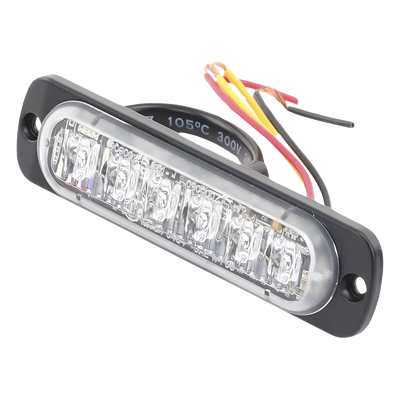 SP6A - Signalpro Luz Auxiliar LED / 6 LED Alta Potencia / Perfil Bajo 9 mm SP6A