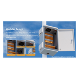 WI-IOTBOX01-V3 - Gabinete de Protección IP / Acero SPCC / 180 x 340 x 160 mm / IP55 / Rieles DIN / Montaje Vertical u Horizontal / 4 Placas Laterales Externas