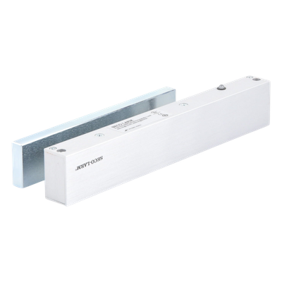 E941SA600PQ - Chapa Magnética 600 lbs con LED /  Sensor de Estado de Unión / Sin Magnetismo Residual / Uso Interior.