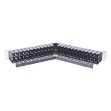 ZS-PNLA-U48E - Patch Panel / 48 Puertos / Blindado / Modular / Angulado / 1UR / Alta Densidad