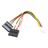 101-502-130 - CABLE DOBLE DE CORRIENTE SATA / COMPATIBLE CON DVRS EPCOM Y HIKVISION / 15 CM DE LONGITUD