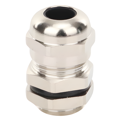 TXG-BM-12X1.5 - Conector Tipo Glándula / Ajustable 3-6.5 mm / Rosca M14 / IP68 / Latón Niquelado / -40℃ a 100℃