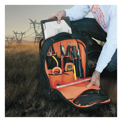 55439BPTB - Klein Tools Mochila para herramientas y computadora portátil Tradesman Pro™ en poliéster negro
