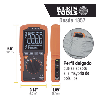 MM450 - Klein Tools Multímetro Digital / TRMS / 600V CA/CC MM450