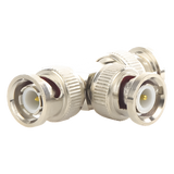TT-RG-14 - Adaptador Coaxial Tipo T / Triple BNC Macho / 75 Ohm / RG-59 y RG-6 / Níquel y Oro / 39.9 mm de Longitud