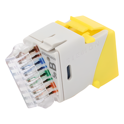 U5-K05NS - Jack Keystone / Cat5e UTP / Impacto 110 / T568A-B / -10 a 60°C / Amarillo