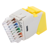 U5-K05NS - Jack Keystone / Cat5e UTP / Impacto 110 / T568A-B / -10 a 60°C / Amarillo
