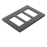 CW3BL - Lutron Electronics Placa de Pared / 3 Espacios / Diseño sin Tornillos Visibles CW3BL