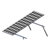 VEKTOR8R2700 - Soporte para Paneles Solares / 2 Módulos / Riel 2.7 m (8.9 ft) / Aluminio Anodizado / Inclinación 20-45° / Viento 136 km/h