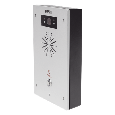 I16V - Fanvil Video Intercomunicador IP, 2 líneas SIP, 2 relevadores con botón para llamada, Onvif