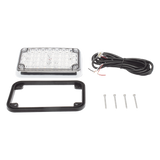 XLTE595RW - Luz de Advertencia LED / 6x4 pulgadas / Bicolor Rojo/Claro / 66 LED / 12 VCC / 10 Modos de Destello / Montaje Permanente