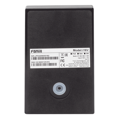 I16V - Fanvil Video Intercomunicador IP, 2 líneas SIP, 2 relevadores con botón para llamada, Onvif