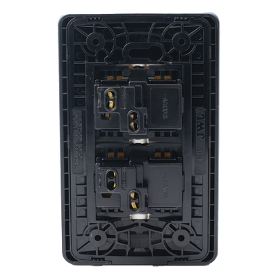 JTL-E7505 - Apagador Doble de 10 A/ 127 V CA ~ 60 Hz /  Placa de Acero.