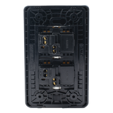 JTL-E7505 - Apagador Doble de 10 A/ 127 V CA ~ 60 Hz /  Placa de Acero.