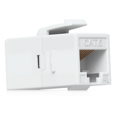 UACC-KEYSTONE-COUPLER-C6 - Acoplador Keystone / Cat6 Pass-Through / 10 Gbps / PoE / Snap-In / Paquete 12 Unidades