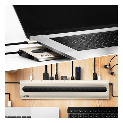 UH3237 - Docking Station USB-C / 13 Dispositivos Simultáneos / Dual Video 4K/60 Hz / USB 3.2 Gen 1 / Ethernet Gigabit / Power Pass-Through 85 W