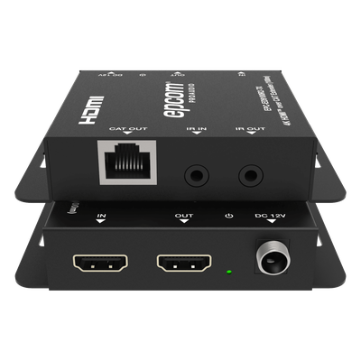 EPC-ED9100R2 - Kit Extensor HDMI | 4K30 hasta 100m | Cat6 | Transmisión sin Compresión | Soporta PoC Bidireccional | EDID y Audio 5.1CH