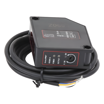 XBS-RR16 - Detector Fotoeléctrico / Alcance 16 m (52.5 ft) / IP65 / Salida Relevador 30 VCC @ 1 A / Tiempo de Respuesta < 20 ms / LED de Alineación