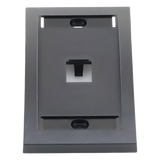 CFPE1BLY - Placa de Pared Vertical / 1 Puerto Mini-Com / Espacio para Etiquetas / ABS Negro