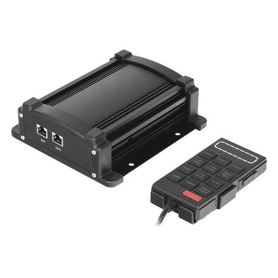 X100F - Sirena Vehicular / 100W / 115 dB / Controlador Unimando con Micrófono / 7 Tonos Americanos / Compatible Barras X67/X75