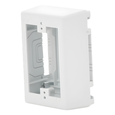 JBX3510WH-A - Caja de Pared Superficial, Uso Universal con Placas de Pared, con Cinta Adhesiva, Color Blanco