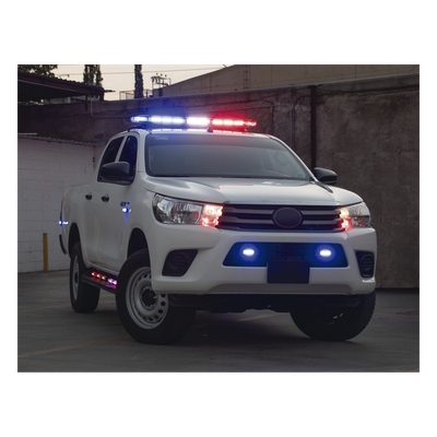 XLL-1088-RB - Barra de Luz de Advertencia / 8 Módulos / LED Gen III Alta Potencia / Rojo/Azul / 75 cm / 10-16 VCC / 3 A Máx.