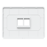 UACC-WP-KEYSTONE-H-2P - Placa de Pared Keystone / 2 Puertos / Horizontal / Superficie Pintable / 4.4 x 3.2 x 0.12 in / Paquete 4 Piezas